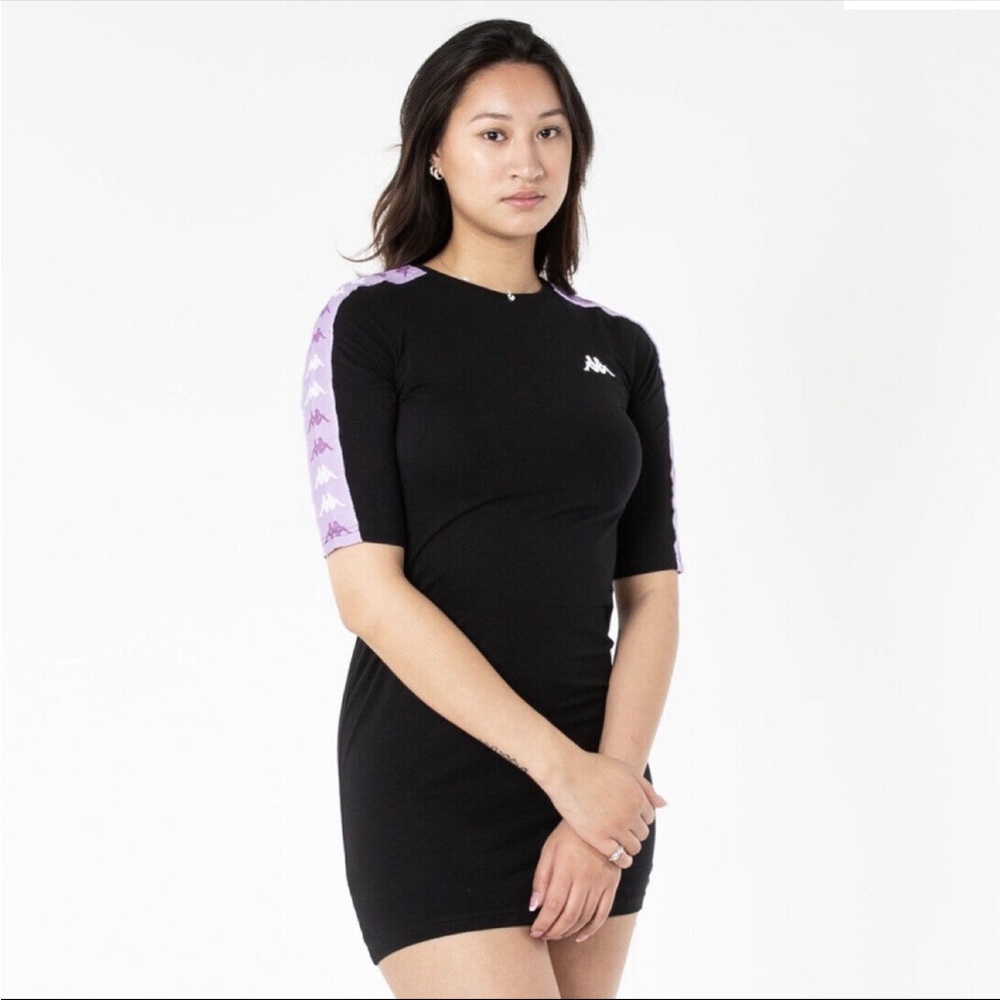 Kappa 222 Banda Mora‎ Bodycon Dress Purple Black - Womans New With Tags